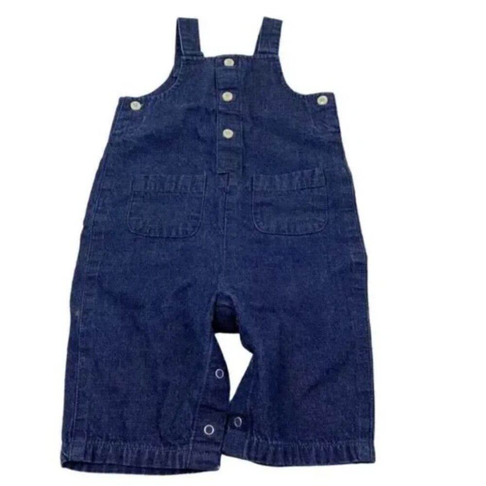 Baby Gap Overalls One Piece Cotton Denim Navy Newborn